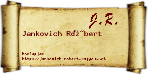 Jankovich Róbert névjegykártya