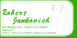 robert jankovich business card