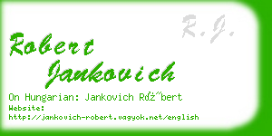 robert jankovich business card